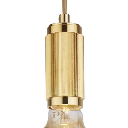 Searchlight - Hanglamp aan kabel SUSPENSION 1xE27/60W/230V goudkleurig