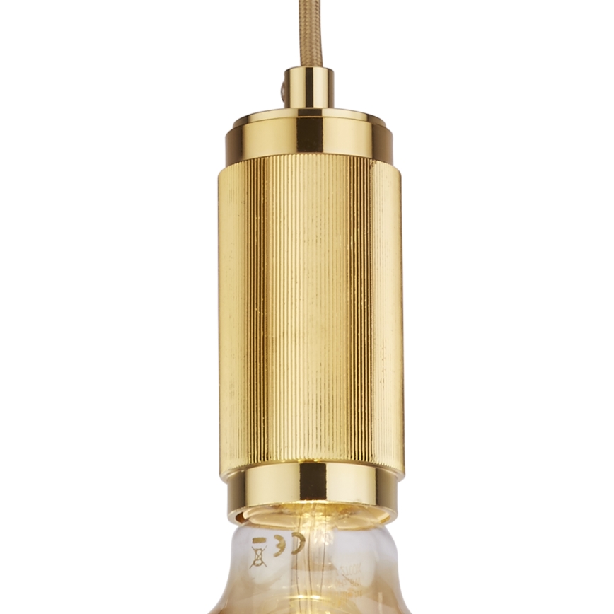 Searchlight - Hanglamp aan kabel SUSPENSION 1xE27/60W/230V goudkleurig