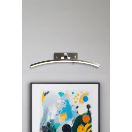 Searchlight - LED-schilderijlamp SANTORINI LED/10,88W/230V zilverkleurig