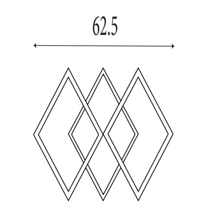 Searchlight - Dimbare LED-plafondlamp FENCE LED/25W/230V