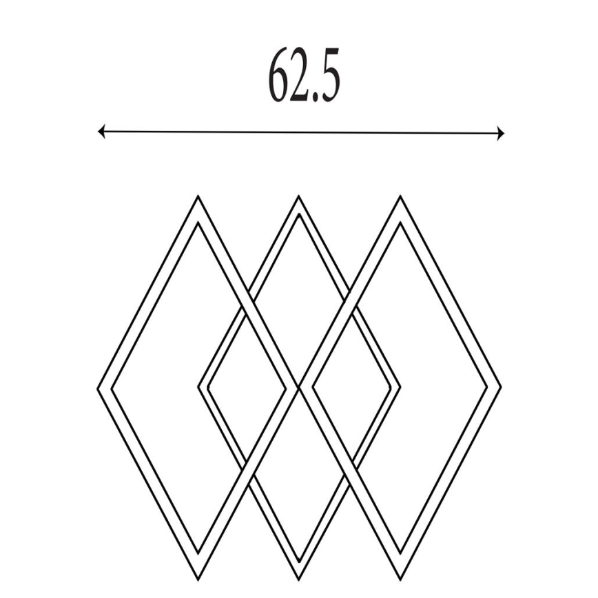 Searchlight - Dimbare LED-plafondlamp FENCE LED/25W/230V