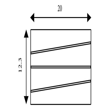 Searchlight - LED Wandlamp SECTION LED/18W/230V zwart