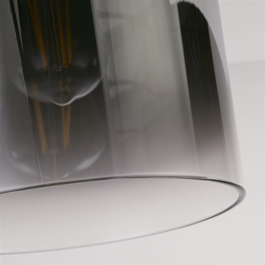 Searchlight - Plafondlamp SWEDEN 1xE27/60W/230V Ø 22 cm zwart/rookglas