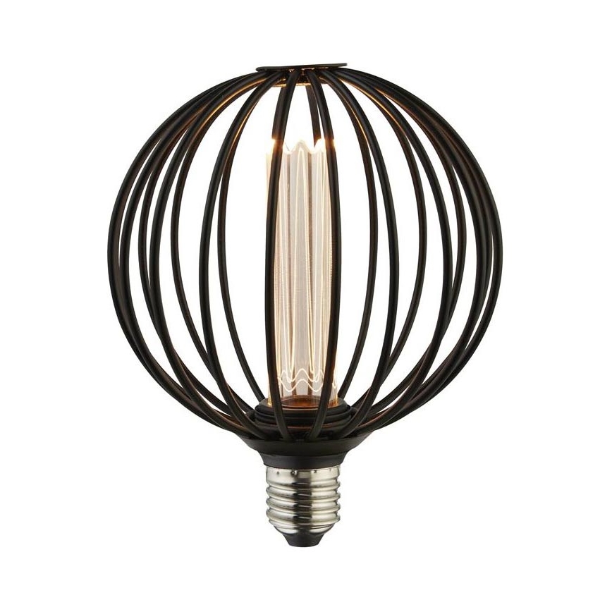 Searchlight - Hanglamp aan kabel SWEDEN 5xE27/60W/230V bruin/rookglas