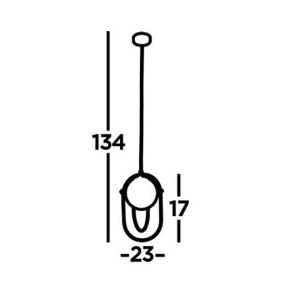 Searchlight - Hanglamp aan een koord AXIS 1xE27/60W/230V zwart