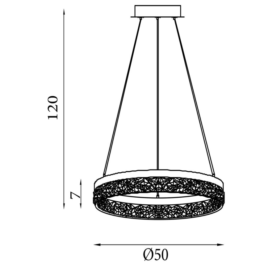 Searchlight - Dimbare LED-hanglamp aan kabel MADELEJNE LED/25W/230V
