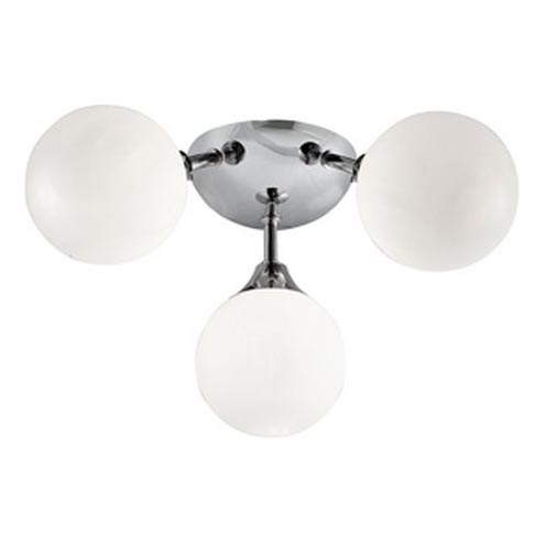 Searchlight - Badkamer plafondlamp FLUSH 3xG9/33W/230V IP44 mat chroom