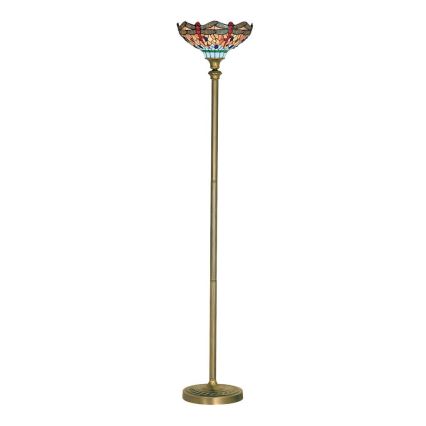 Searchlight - Tiffany Staande lamp LIBELLE 1xE27/60W/230V