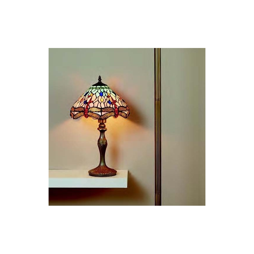Searchlight - Tiffany tafellamp DRAGONFLY 1xE27/60W/230V