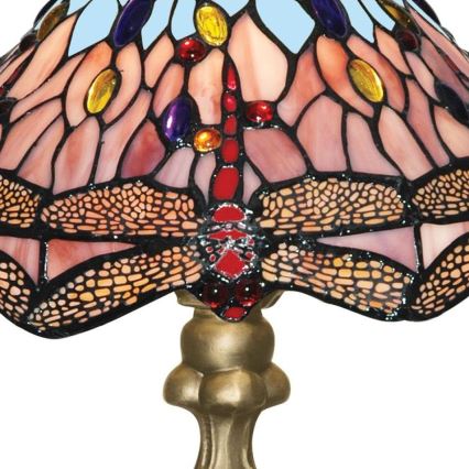 Searchlight - Tiffany tafellamp DRAGONFLY 1xE27/60W/230V