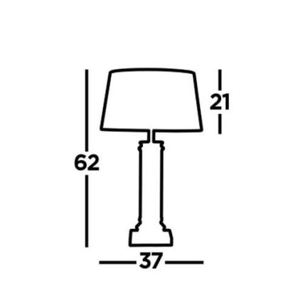 Searchlight - Tafellamp PEDESTAL 1xE27/60W/230V zwart