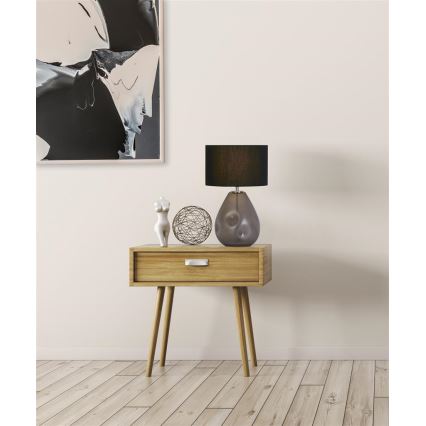 Searchlight - Tafellamp DEVON 1xE27/60W/230V zwart