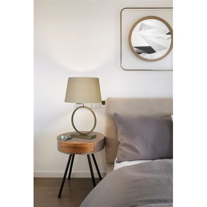 Searchlight - Tafellamp ELEGANT 1xE27/60W/230V crèmekleurig