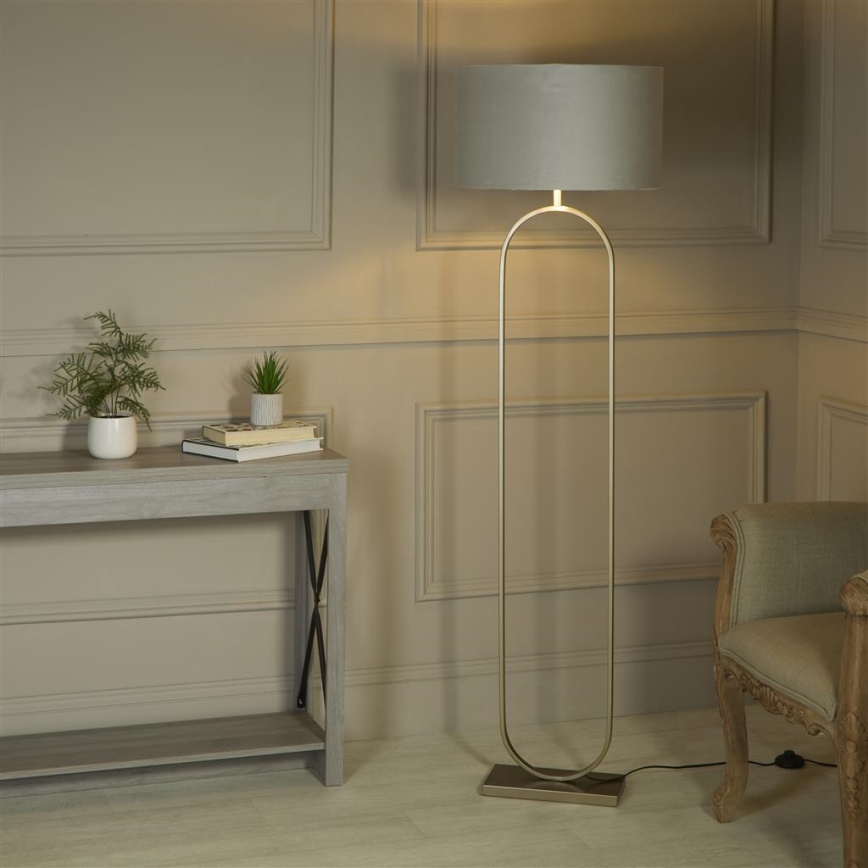 Searchlight - Vloerlamp MODISH 1xE27/60W/230V grijs