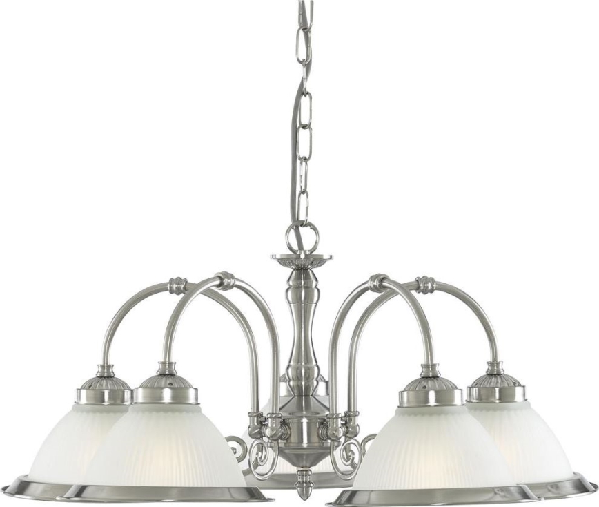 Searchlight - Hanglamp aan een ketting AMERICAN DINER 5xE14/60W/230V glanzend chroom