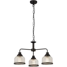 Searchlight - Hanglamp aan een ketting HIGHWORTH 3xE27/60W/230V zwart