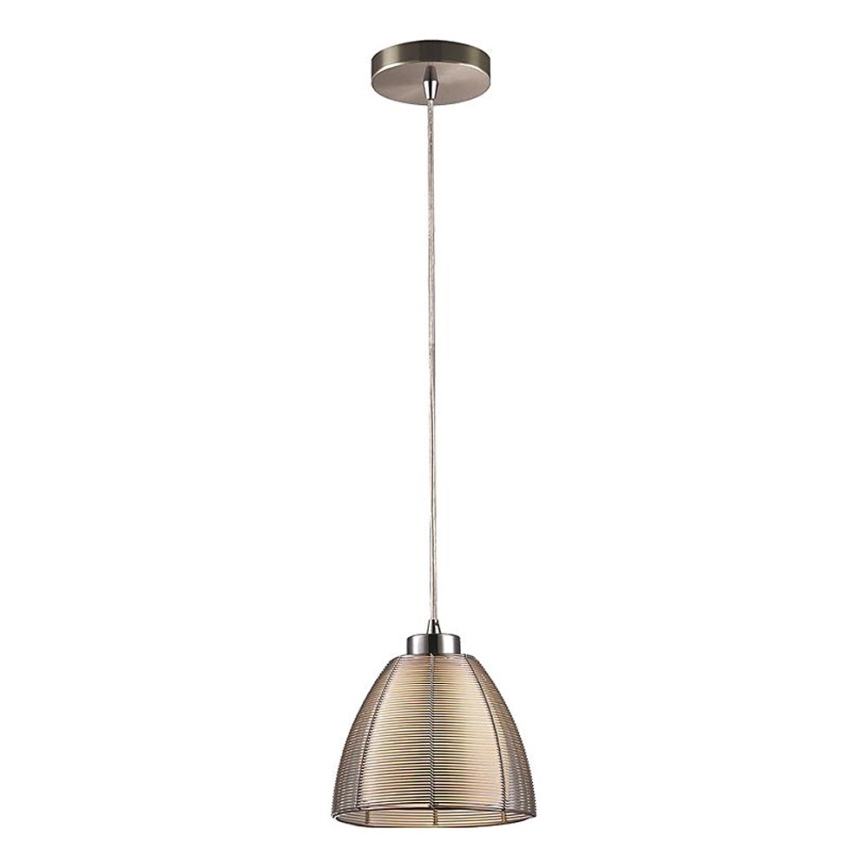 Searchlight - Hanglamp aan een koord 1xE27/60W/230V diameter 19 cm glanzend chroom