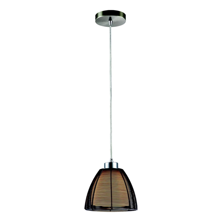 Searchlight - Hanglamp aan een koord 1xE27/60W/230V diameter 19 cm zwart