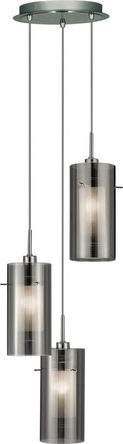 Searchlight - Hanglamp aan een koord DUO 3xE14/60W/230V antraciet