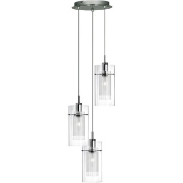 Searchlight - Hanglamp aan een koord DUO 3xE14/60W/230V mat chroom