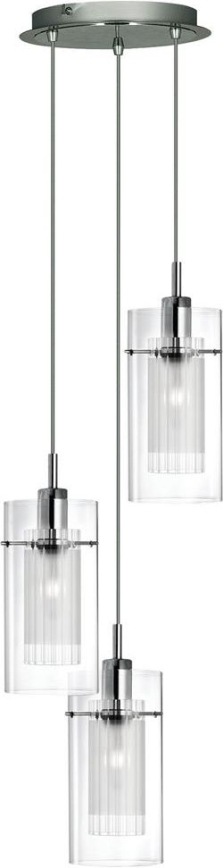 Searchlight - Hanglamp aan een koord DUO 3xE14/60W/230V mat chroom