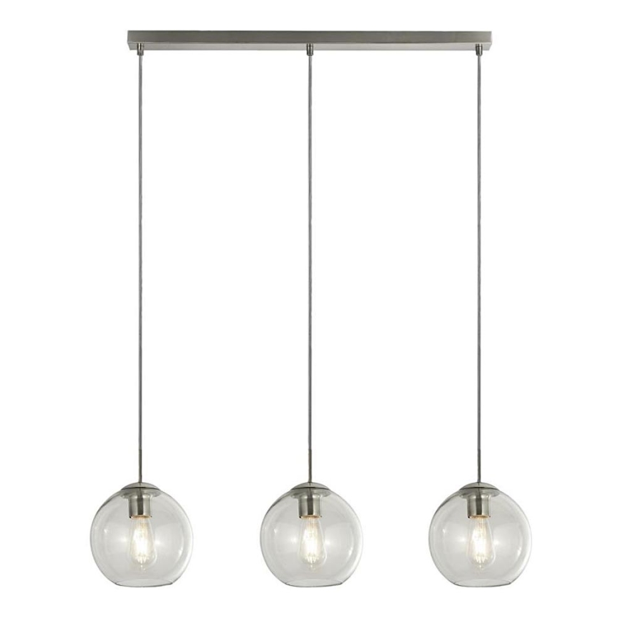 Searchlight - Hanglamp aan een koord PENDANT 3xE27/40W/230V mat chroom