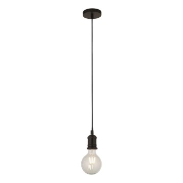 Searchlight - Hanglamp aan kabel SUSPENSION 1xE27/60W/230V zwart