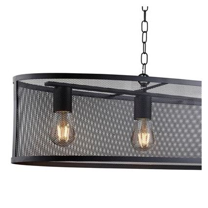 Searchlight - Hanglamp aan ketting FISHNET 4xE27/60W/230V zwart