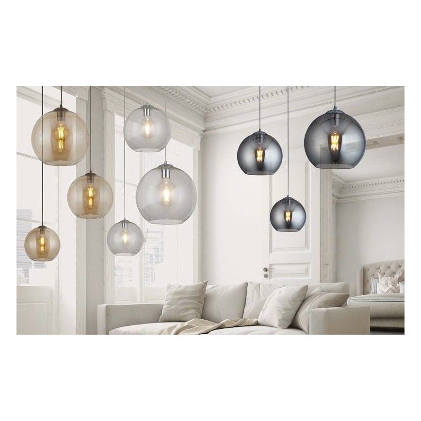 Searchlight - Hanglamp aan koord BALL 1xE27/60W/230V zwart