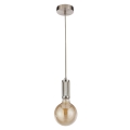 Searchlight - Hanglamp met kabel SUSPENSION 1xE27/60W/230V zilverkleurig