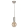 Searchlight - Hanglamp met kabel SUSPENSION 1xE27/60W/230V zilverkleurig