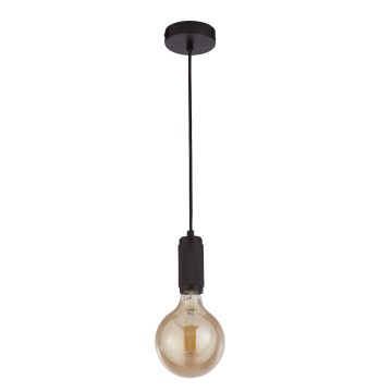 Searchlight - Hanglamp met kabel SUSPENSION 1xE27/60W/230V zwart