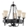 Searchlight - Kroonluchter aan ketting CARTWHEEL 5xE27/60W/230V zwart