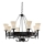 Searchlight - Kroonluchter met ketting CARTWHEEL 8xE27/60W/230V zwart