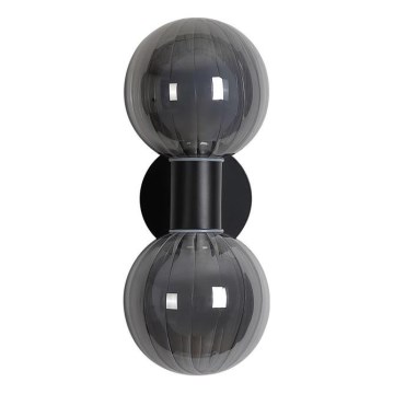 Searchlight - Muurlamp LUMINSPHERE 2xG9/7W/230V zwart