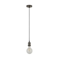 Searchlight - Pendellamp met kabel SUSPENSION 1xE27/60W/230V antraciet