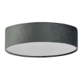 Searchlight - Plafondlamp DRUM PLEAT 2xE27/60W/230V grijs