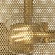 Searchlight - Plafondlamp FISHNET 3xE27/60W/230V gouden