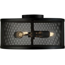 Searchlight - Plafondlamp FISHNET 3xE27/60W/230V zwart