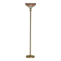 Searchlight - Tiffany Staande lamp LIBELLE 1xE27/60W/230V