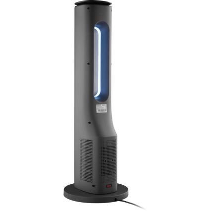 Sencor - Bladloze keramische torenventilator 1200/2000W/230V antraciet + afstandsbediening