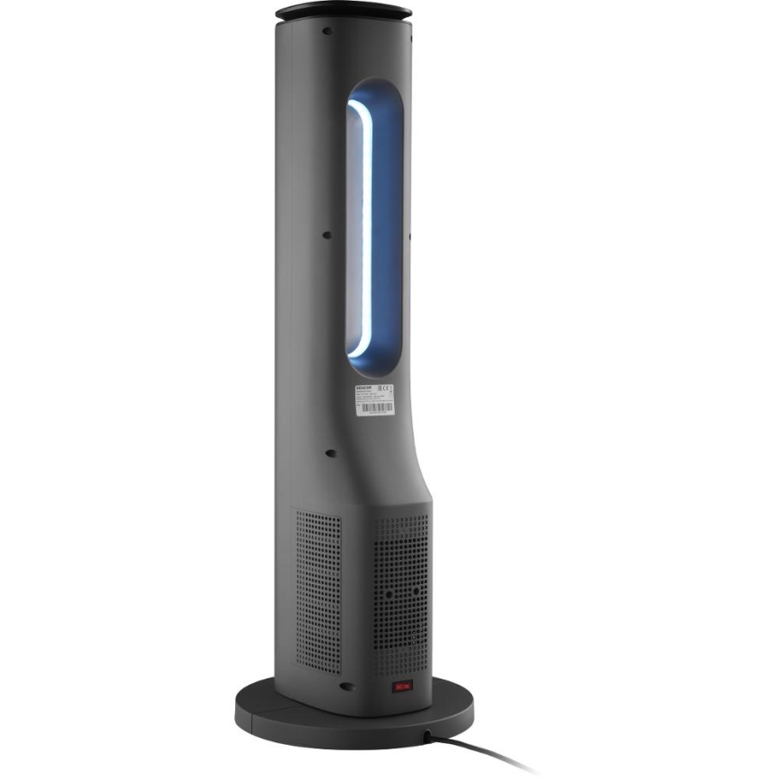 Sencor - Bladloze keramische torenventilator 1200/2000W/230V antraciet + afstandsbediening