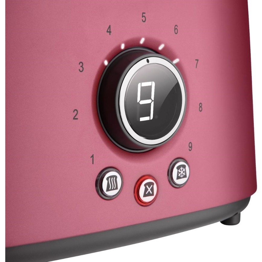 Sencor - Broodrooster met 2 sleuven en opwarmrek 1000W/230V roze