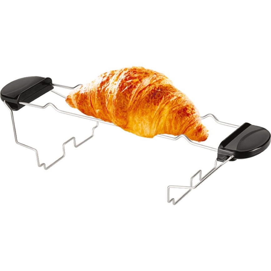 Sencor - Broodrooster met twee sleuven en opwarmrek 1000W/230V zilver