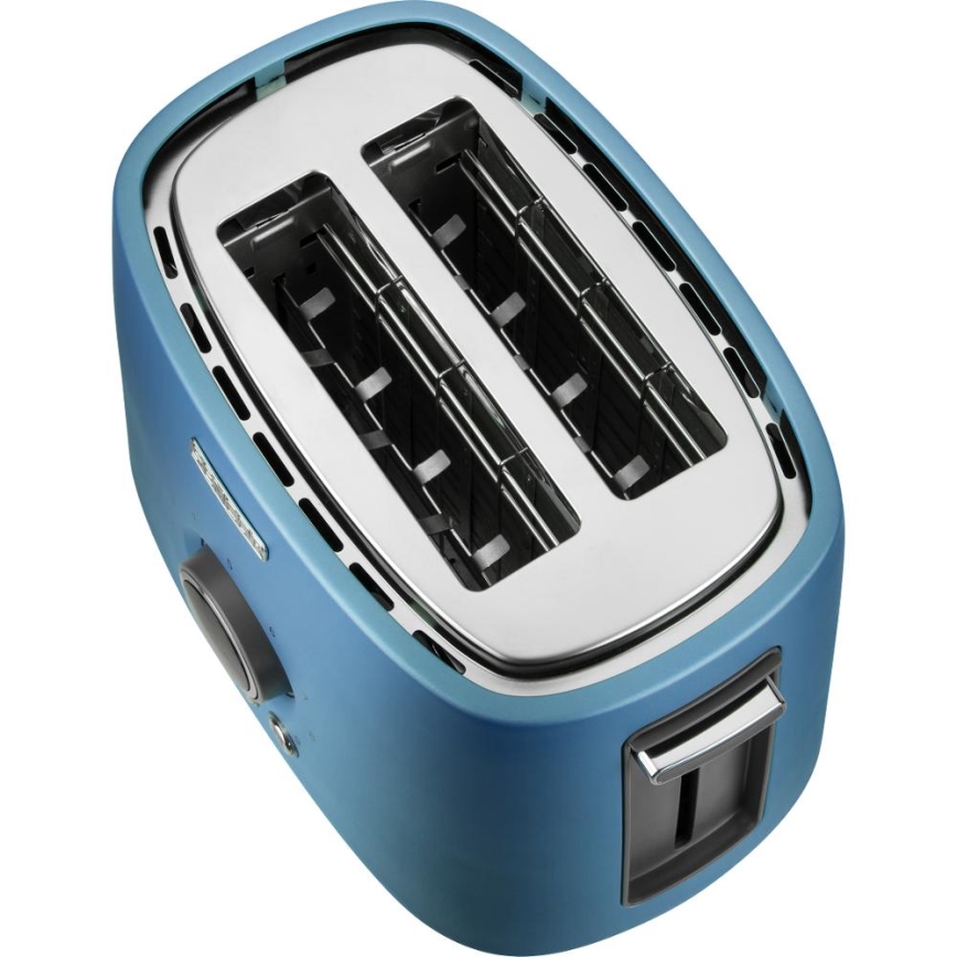 Sencor - Broodrooster met twee sleuven en opzetrooster 1000W/230V blauw