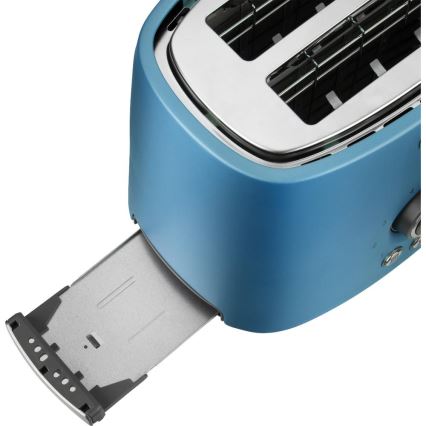 Sencor - Broodrooster met twee sleuven en opzetrooster 1000W/230V blauw