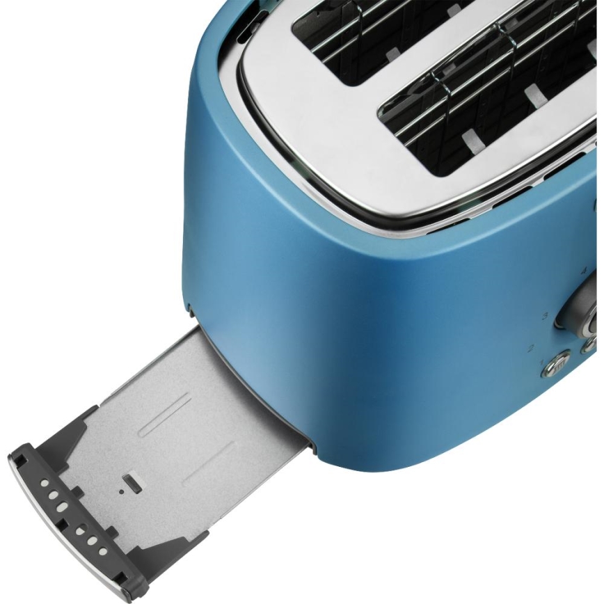 Sencor - Broodrooster met twee sleuven en opzetrooster 1000W/230V blauw