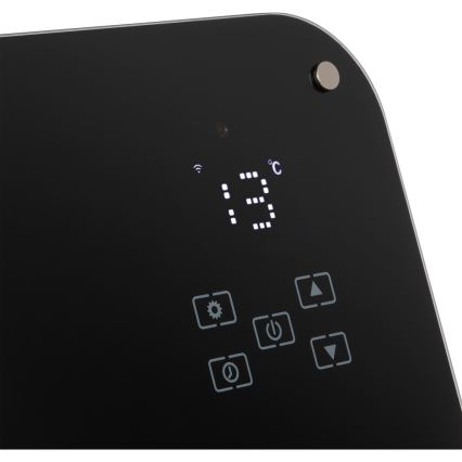 Sencor - Convectieverwarming met LCD display 750W/1500W/230V Wi-Fi Tuya IP24 + zwart + afstandsbediening