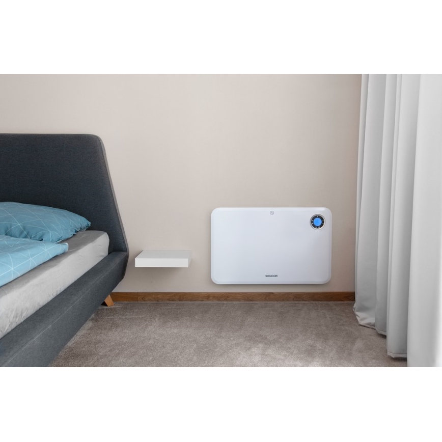 Sencor - convectorkachel met LCD-display en thermostaat, 750 W / 1500 W, 230 V, IP24