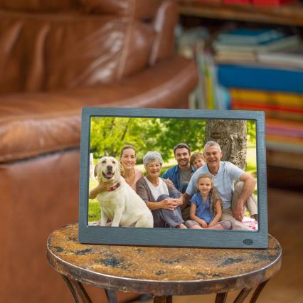 Sencor - Digitale fotolijst 13,3 met luidspreker 230V antraciet + afstandsbediening